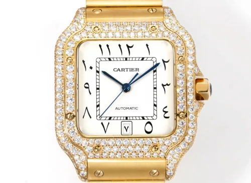 Cartier Sandus Men's Full Diamond Automatic Mechanical Watch
