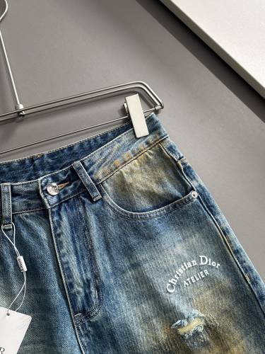Dior New High Street Retro Loose Jeans Straight Pants