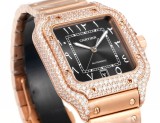 Cartier Sandus Men's Full Diamond Automatic Mechanical Watch