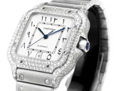 Cartier Sandus Men's Full Diamond Automatic Mechanical Watch