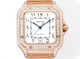 Cartier Sandus Men's Full Diamond Automatic Mechanical Watch