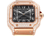 Cartier Sandus Men's Full Diamond Automatic Mechanical Watch