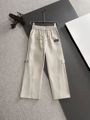 Versace New Unisex Embroidered Elastic Band Casual Pants Work Pants