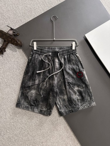 Gucci New Couple Retro Washed Casual Denim Shorts