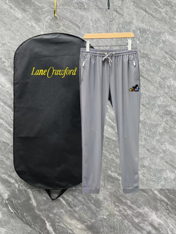 Gucci Unisex Embroidered Versatile Ice Silk Pants Thin Casual Sports Pants