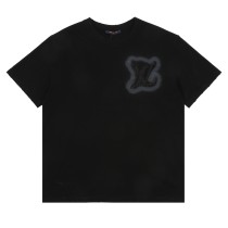 Louis Vuitton New Embroidered Logo Short Sleeve Couple's Casual Versatile T-shirt
