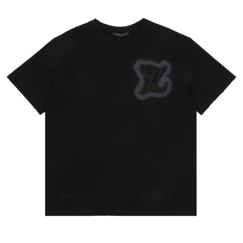 Louis Vuitton New Embroidered Logo Short Sleeve Couple's Casual Versatile T-shirt