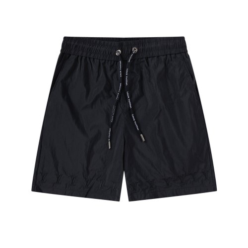 Louis Vuitton New Embroidered Logo Five Part Shorts Fashion Casual Beach Pants