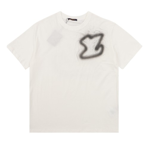 Louis Vuitton New Embroidered Logo Short Sleeve Couple's Casual Versatile T-shirt