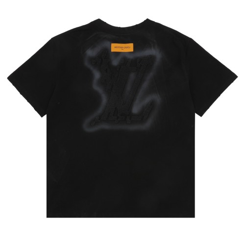 Louis Vuitton New Embroidered Logo Short Sleeve Couple's Casual Versatile T-shirt