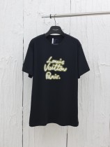 Louis Vuitton New Dyeing Logo Printed Short Sleeve Couple Casual T-shirt