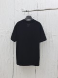 Louis Vuitton New Rainbow Gradient Vertical Pattern Printed Short Sleeve Couple Casual T-shirt