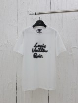 Louis Vuitton New Dyeing Logo Printed Short Sleeve Couple Casual T-shirt