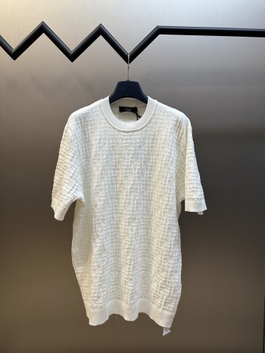 Fendi New Double F Jacquard Hooded Woolen Short Sleeve