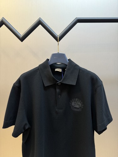Burberry New Couple Classic Couple War Horse Embroidered Short Sleeve Polo Shirt