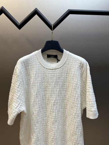 Fendi New Double F Jacquard Hooded Woolen Short Sleeve