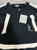 Loewe New Unisex Front Embroidered Logo Jacquard Knitted Short Sleeve