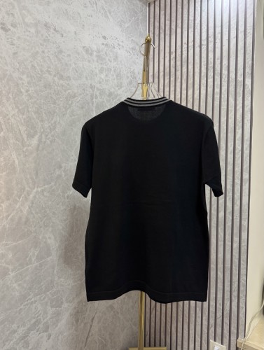 Louis Vuitton New Unisex Front Logo Jacquard Knitted Sweater Round Neck Short Sleeve