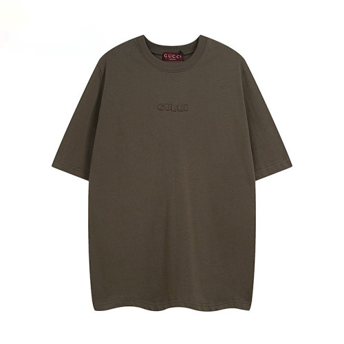 Gucci New 3D Logo Short Sleeve Unisex Casual Round Neck T-shirt