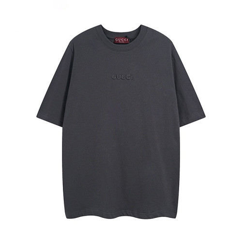 Gucci New 3D Logo Short Sleeve Unisex Casual Round Neck T-shirt