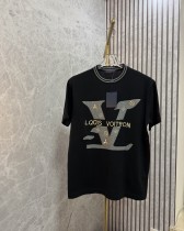 Louis Vuitton New Unisex Front Logo Jacquard Knitted Sweater Round Neck Short Sleeve