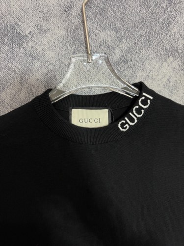 Gucci New Unisex Logo Leader Jacquard Knitted Sweater