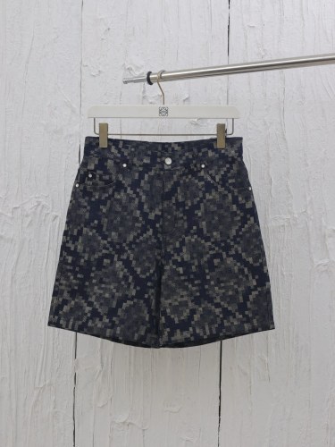 Louis Vuitton New Python Jacquard Denim Shorts