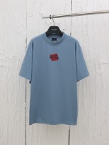 Balenciaga New Embroidered Logo Tape Seal Short Sleeve T-shirt