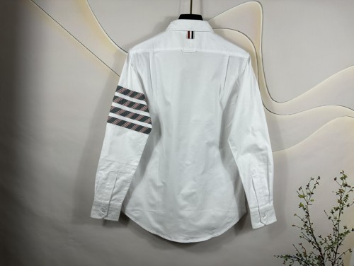 Thom Browne New Classic Four Bar Oxford Spinning Long Sleeve Shirt