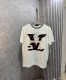 Louis Vuitton New Unisex Front Logo Jacquard Knitted Sweater Round Neck Short Sleeve