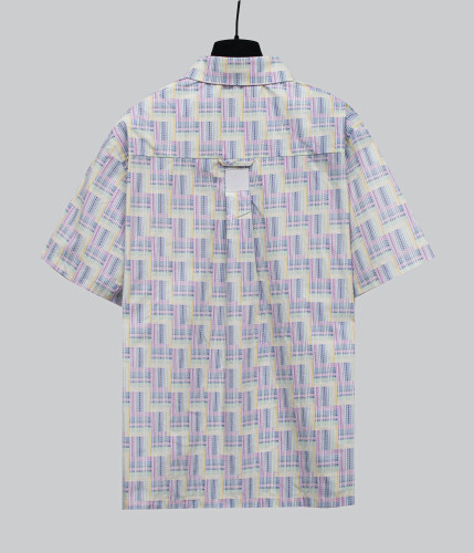 Louis Vuitton New Fashion Color Full Color Logo Short Sleeve Shirt