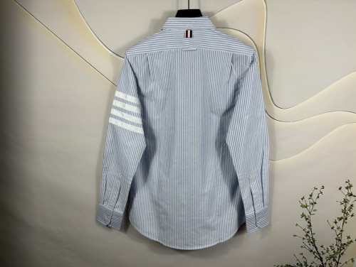 Thom Browne New Classic Striped White Four Bar Long Sleeve Shirt