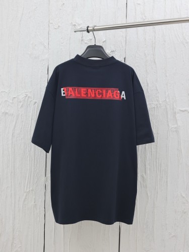 Balenciaga New Embroidered Logo Tape Seal Short Sleeve T-shirt