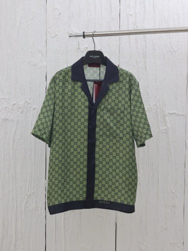 Gucci New Unisex GG Printed Short Sleeve Shirt Set