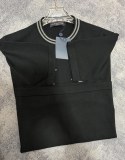 Louis Vuitton New Unisex Front Logo Jacquard Knitted Sweater Round Neck Short Sleeve