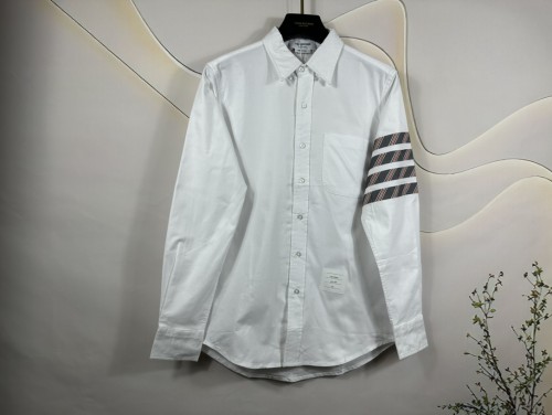 Thom Browne New Classic Four Bar Oxford Spinning Long Sleeve Shirt
