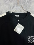 Loewe New Unisex Front Embroidered Logo Jacquard Knitted Short Sleeve