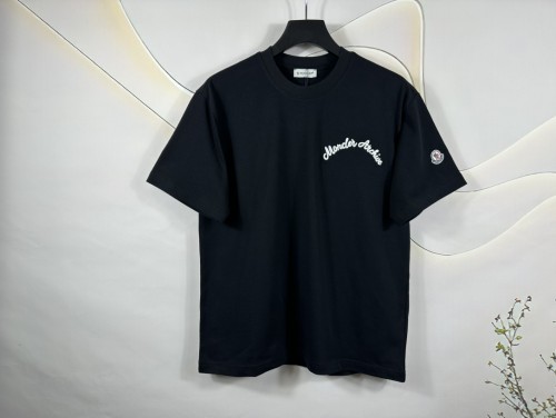 Moncler New 3D Embroidered Short Sleeve Unisex Casual Round Neck T-shirt