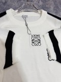 Loewe New Unisex Front Embroidered Logo Jacquard Knitted Short Sleeve