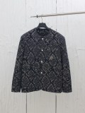 Louis Vuitton New Fashion Python Jacquard Single Breasted Cowboy Coat