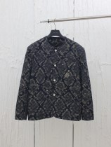 Louis Vuitton New Fashion Python Jacquard Single Breasted Cowboy Coat