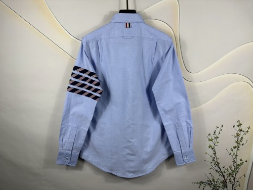 Thom Browne New Classic Four Bar Oxford Spinning Long Sleeve Shirt