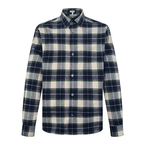 Loewe New Classic Checkered Long Sleeve Shirt Coat