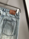 Balenciaga Fashion Graffiti Loose Wide Leg Jeans Unisex Washed Straight Pants