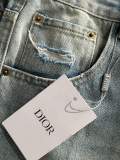Dior Unisex Washed Distressed Straight Loose Pants Jeans