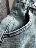Dior New Fashion Loose Wide Leg Jeans Unisex Washed Straight Pants
