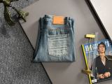 Dior New Fashion Loose Wide Leg Jeans Unisex Washed Straight Pants
