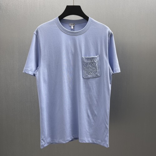 Loewe Classic Embroidered Logo Pocket Short Sleeve Unisex Loose Casual T-shirt