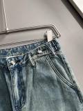 Dior New Fashion Loose Wide Leg Jeans Unisex Washed Straight Pants