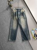 Louis Vuitton New Fashion Loose Wide Leg Jeans Unisex Washed Straight Pants